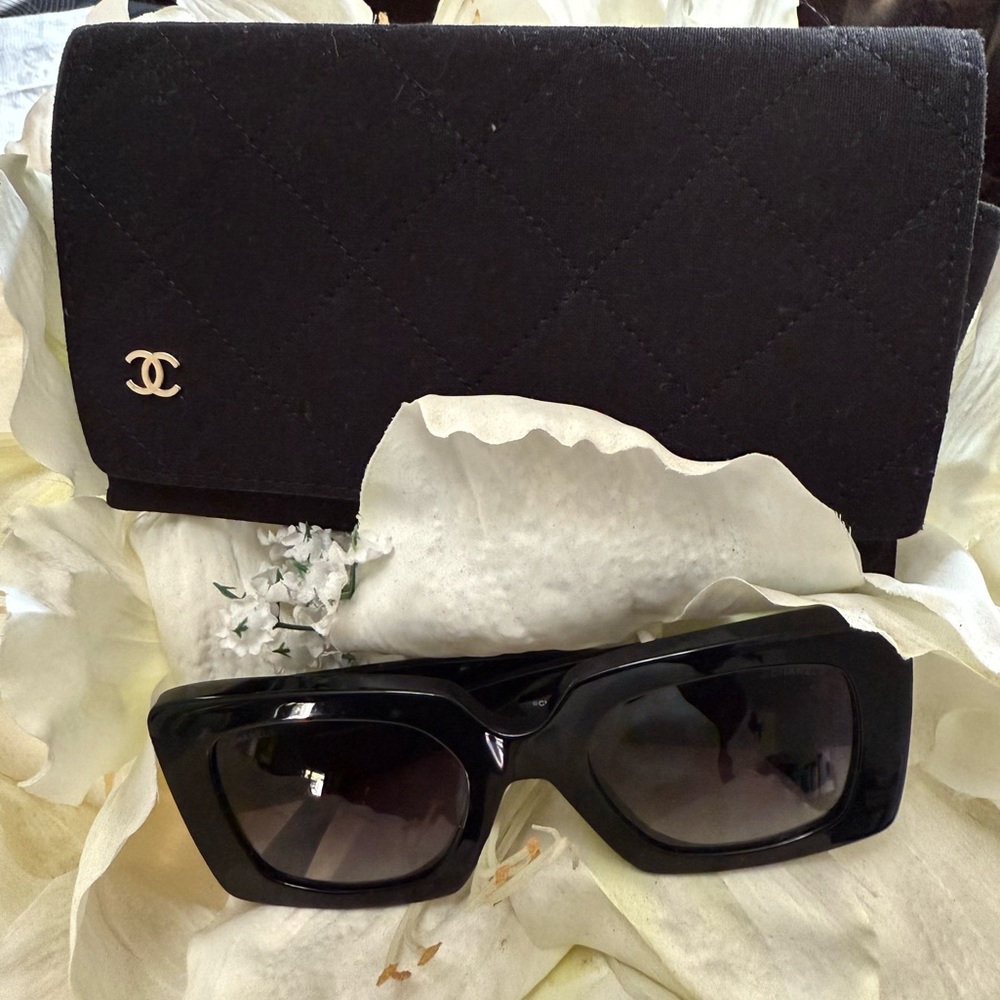 Chanel rectangle sunglasses